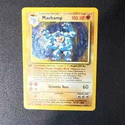 Machamp Holo Rare 100 HP 1st Edition Base Set Pokemon Card 8/102 WOTC 1999 - LP - Image 3