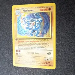 Machamp Holo Rare 100 HP 1st Edition Base Set Pokemon Card 8/102 WOTC 1999 - LP - Image 4