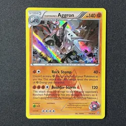 Team Magma's Aggron Holo 14/34 Double Crisis Pokemon Card - Image 2