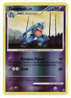 Toxicroak Reverse Holo 31/100 Majestic Dawn Pokemon Card - Image 1