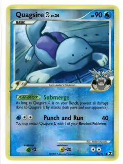 Quagsire GL Reverse Holo 76/111 Rising Rivals Pokemon Card - Image 1