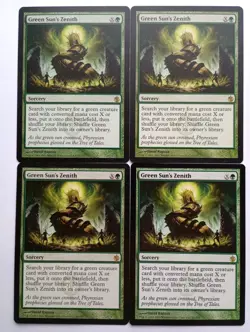 MTG - 4x Green Sun's Zenith - Mirrodin Besieged - LP - Image 1