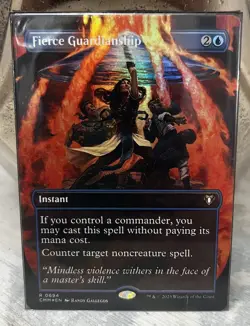 FIERCE GUARDIANSHIP 0694 Commander Masters Rare Foil 2023 MTG NM Borderless - Image 1