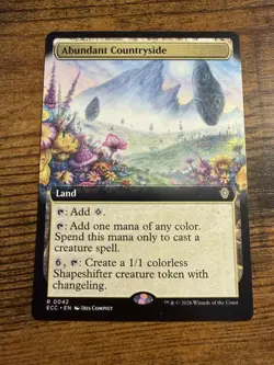 MTG Lorwyn Eclipsed Extended Art Abundant Countryside - Image 1