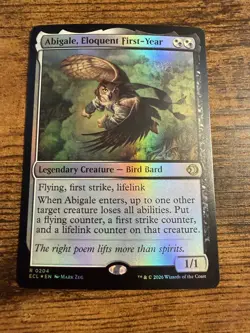 MTG Lorwyn Eclipsed FOIL Abigale Eloquent First-Year - Image 1