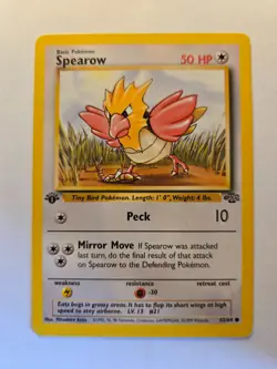 Spearow [1st Edition] #62 Pokemon Jungle HP - Image 1