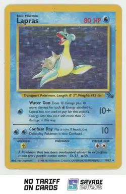 1999 Pokemon Fossil Holo Lapras #10/62 - Image 1
