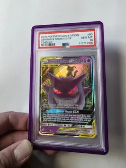 POKEMON 2019 GENGAR & MIMIKYU GX 53/181 TAG TEAM TEAM UP GEM MINT PSA 10 - Image 1
