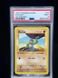 Machop #52 1st Edition Base Set 1999 Pokemon Game PSA 9 💪🏼 - Image 1