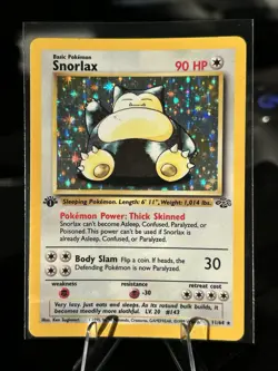 Pokemon Snorlax Jungle 1st Edition Holo Rare #11 - Image 1