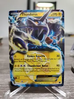 Thundurus EX ULTRA RARE 38/116 BW Plasma Freeze Pokemon NM Holo 2013 - Image 1