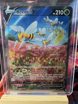 Pokemon TCG BEEDRIL V Alternate Full Art 161/189 Ultra Rare ASTRAL RADIANCE Holo - Image 4