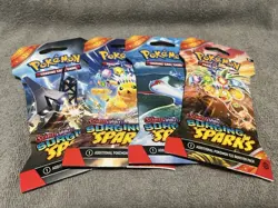 Pokemon Scarlet & Violet Surging Sparks Booster Packs, 4X Art set - Image 1