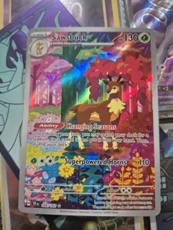 Sawsbuck 166/162 Illustration Rare Pokemon SV05: Temporal Forces English NM - Image 1