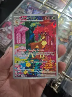 Sawsbuck 166/162 Illustration Rare Pokemon SV05: Temporal Forces English NM - Image 2