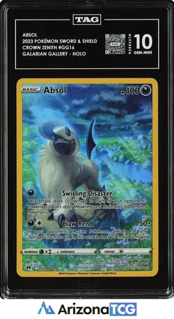 Pokemon 2023 Absol GG16/GG70 Galarian Gallery Holo Crown Zenith GEM MINT TAG 10 - Image 1