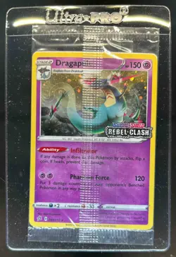 2020 Pokemon SWSH Rebel Clash Dragapult Promos Holo #091/192 - Image 1