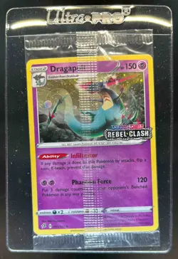 2020 Pokemon SWSH Rebel Clash Dragapult Promos Holo #091/192 - Image 1