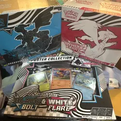 Pokemon - Black Bolt and White Flare ETB + poster box (Set of 3) *New/SEALED* - Image 1