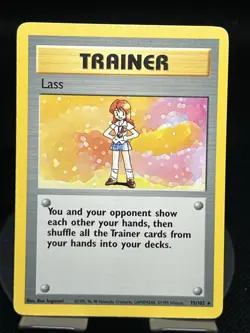 Pokemon TCG Lass 75/102 Base Set Regular Rare LP - Image 1