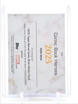 IRON MAN 2025 TOPPS MARVEL CHROME COMIC BOOK 1975 2025 REFRACTOR Q3474 - Image 2