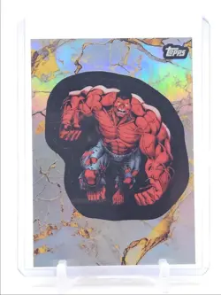 RED HULK 2025 TOPPS MARVEL CHROME COMIC BOOK 1975 2025 REFRACTOR Q3474 - Image 1