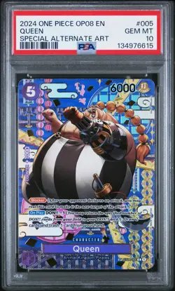 PSA 10 Queen SP English ST04-005 OP08 Two Legends One Piece Special Alt Art - Image 1