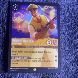 Disney Lorcana TCG Prince Naveen Ukulele Player Legendary 3/204 EN 1 NM - Image 1