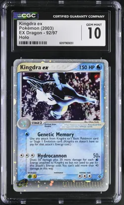CGC 10 GEM MINT Kingdra ex 2003 EX Dragon 92/97 Holo Pokemon Card - Image 1