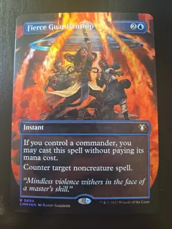 MTG Fierce Guardianship (Borderless) NM Foil Card 694 Commander Masters - Image 1