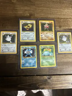 Pokemon TCG Base Set 2 Holo Lot (6 Cards) Venusaur, Poliwrath - Image 1
