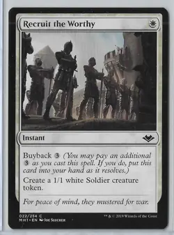 MTG Recruit the Worthy Modern Horizons (MH1) Common Magic Card #022/254 Unplayed - Image 1