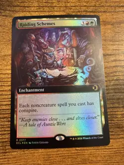 MTG Lorwyn Eclipsed Extended Art FOIL Raiding Schemes - Image 1