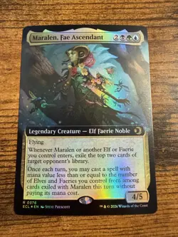 MTG Lorwyn Eclipsed Extended Art FOIL Maralen Fae Ascendant - Image 1