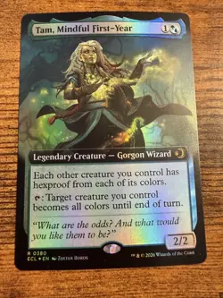 MTG Lorwyn Eclipsed Extended Art FOIL Tam Mindful First Year - Image 1