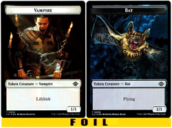 VAMPIRE \ BAT TOKEN ** FOIL ** #04/08 - The Lost Caverns of Ixalan - NM MTG - Image 1