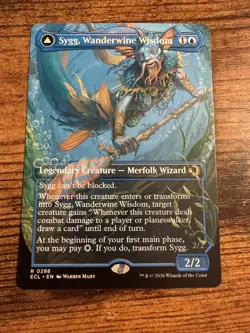 MTG Lorwyn Eclipsed BORDERLESS Sygg Wanderwine Wisdom Sygg Wanderbrine Shield - Image 1