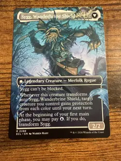 MTG Lorwyn Eclipsed BORDERLESS Sygg Wanderwine Wisdom Sygg Wanderbrine Shield - Image 2