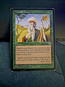 Mirage MTG 1 Worldly Tutor Magic PLAYED LC1 - Image 1