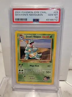 Pokemon TCG Giovanni's Nidoqueen Card 23/132 PSA 10 Gem Mint - Image 1
