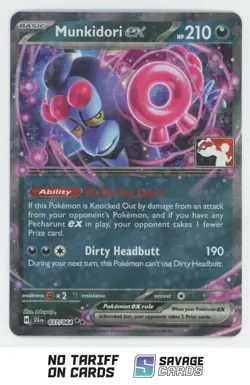 2024 Pokemon Scarlet & Violet Shrouded Fable Holo Munkidori ex #037/064 - Image 1