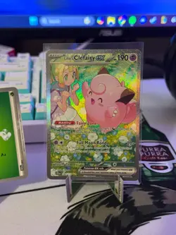 Pokemon TCG Lillie's Clefairy EX 184/159 SIR Journey Together NM - Image 2