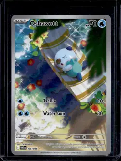 2025 Pokemon White Flare Oshawott Illustration Rare #105/086 - Image 1