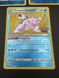 Radiant Blastoise 018/078 Pokemon GO Radiant Rare * Glaceon 038/189 * Buizel - Image 5