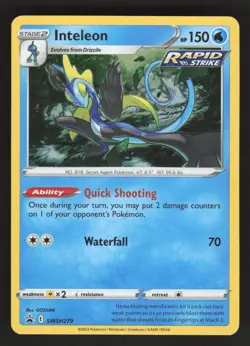 Inteleon SWSH279 Pokemon TCG Sword & Shield Promo Cards NM - Image 1
