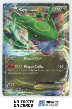 2015 Pokemon XY Roaring Skies Holo Rayquaza EX #60/108 - Image 1