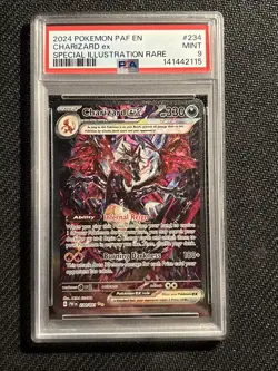 2024 POKEMON PAF EN-PALDEAN FATES SPECIAL ILLUSTRATION RARE CHARIZARD EX PSA 9 - Image 1