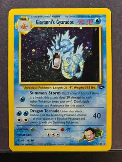2000 Pokemon WotC Gym Challenge 5/132 – Giovanni's Gyarados – Holo – LP - Image 1