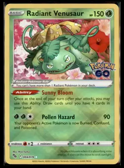 Radiant Venusaur - Pokemon Pokemon GO 004/078 - Image 1