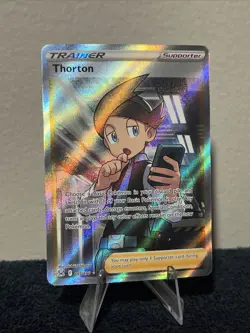 Thorton 195/196 Swsh11: Lost Origin Full Art Ultra Rare Holo Pokemon TCG Card - Image 2